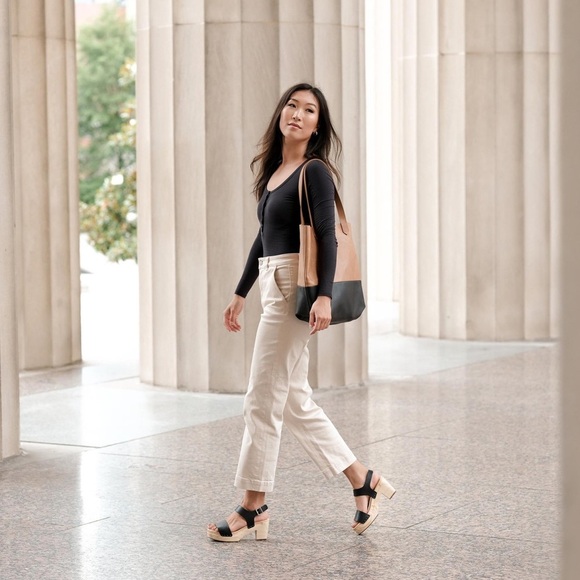 Nisolo All-Day Open Toe Clog in Black - Picture 7 of 12